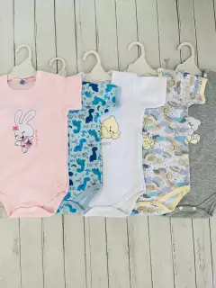 Body mangas cortas bebé calidad extra liso y estampado en internet