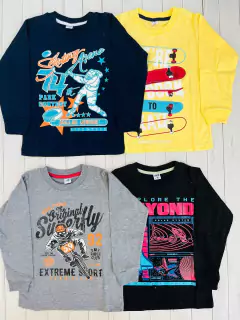 Remera mangas largas niño calidad extra