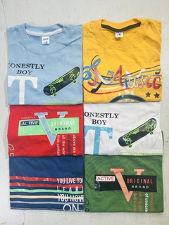 Remera niño mangas cortas calidad extra con estampas - comprar online