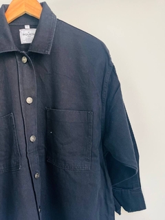 Campera jeans dama negra oversize - comprar online