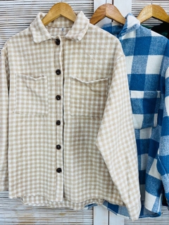 Camisaco frizado a cuadros dama (T. Aprox: L/XL)
