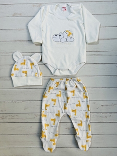 Cajita bebé body gorrito y pantalon algodon calidad extra - comprar online
