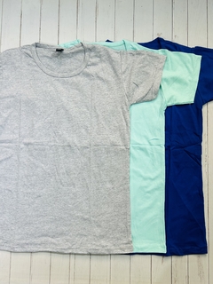 Remera adulto mangas cortas lisa