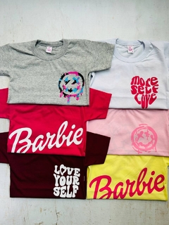 Remera niña algodón doble estampa