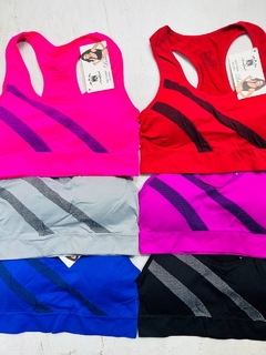 Corpiño top deportivo combinado - comprar online