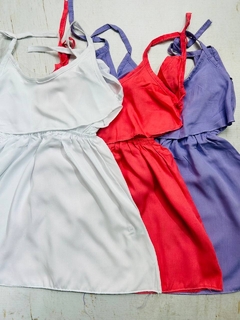 Vestido fibrana niña liso - comprar online