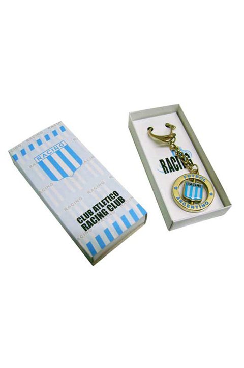 LLAVERO GIRATORIO ESCUDO RACING