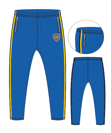 PANTALÓN C/BOLSILLO ADULTO BOCA (25%)