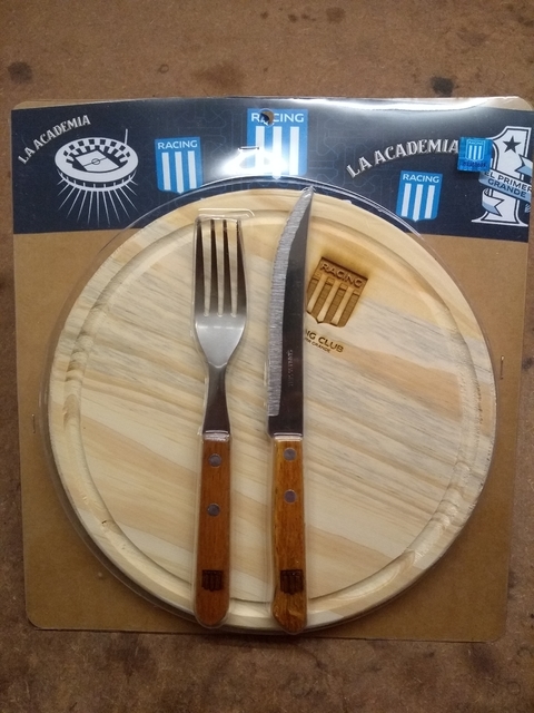 SET PLATO REDONDO + CUB. RACING