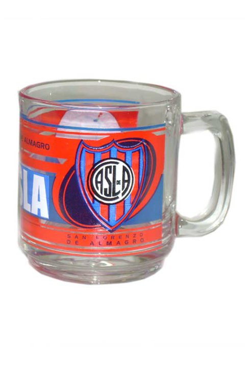 TAZA DE VIDRIO DECORADO CASLA