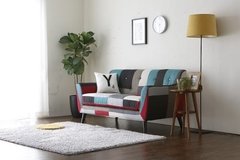 Sofa Patchwork -vintage - Tela - Importado -2 Cuerpos - comprar online