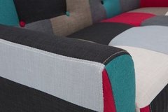 Sofa Patchwork -vintage - Tela - Importado -2 Cuerpos en internet