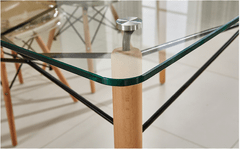 Mesa Eames Vidrio Templado 120cm x 80cm T11 - comprar online