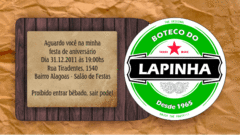 Bolacha Chopp Convite - Modelo 02