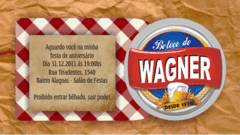 Bolacha Chopp Convite - Modelo 01
