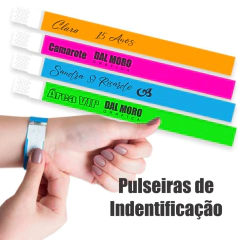 50 Pulseiras De Identificação Personalizadas Festas Shows