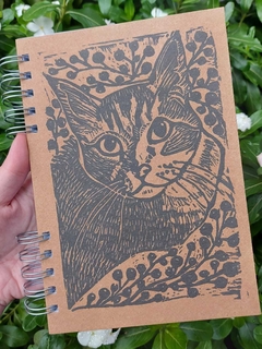 Caderno Sketchbook para Desenho - 20,5x14,5cm - 140 Páginas de 180g - Miolo Liso - gatos 1