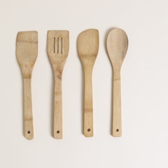 SET X 4 CUCHARAS DE BAMBOO 27CM