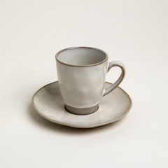 TAZA Y PLATO DOBLE CERAMICA TAZA: 150CC PLATO: 14CM