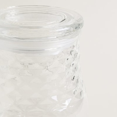 FRASCO VIDRIO FACETADO ROMBOS TAPA PLANA 2300ML en internet