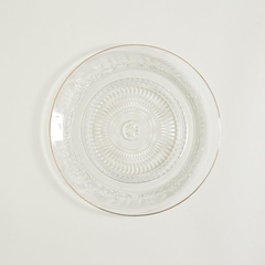PLATO DE VIDRIO LABRADO 25 CMS