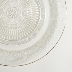 PLATO DE VIDRIO LABRADO 29 CMS en internet