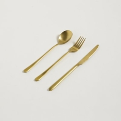 SET X 3 UTENSILIOS DE MESA DORADO 22 CM - comprar online