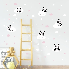 Adesivo de Parede Urso Panda, nuvens, estrelas - comprar online