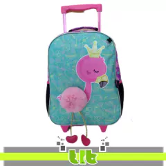 MOCHILA CARRO FLAMENCO POMPON 39X26X12