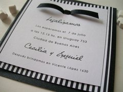 Invitación Montada Cuadrada - Con Tutti i Fiocchi