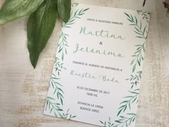 Invitación Simple Rectangular