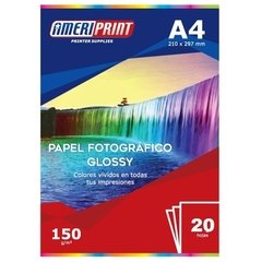 Papel Fotográfico AmeriPrint A4 150 Grs - 20 Hojas