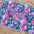 Canga de Praia Personalizada com Mini Pompons | Estampa Floral Rosa
