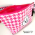 Necessaire Slim G (grande) • Xadrez Pied de Poule personalizada - Âncora Pink