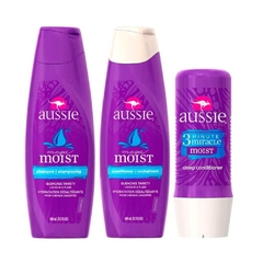 Combo Aussie Shampoo + Condicionador e Máscara Moist