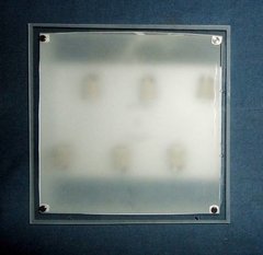 P500/6 - Plafón Vidrio Cuadrado Para 6 Luces Led O Bc Único!! - tienda online