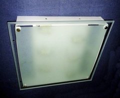 Imagen de P500/6 - Plafón Vidrio Cuadrado Para 6 Luces Led O Bc Único!!