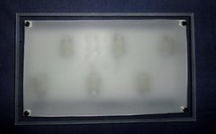 P702 - Plafón Vidrio Templado Rectangular Para 6 Luces Led O Bc!! en internet