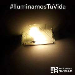 DC1200 - Difusor De Pared Para 2 Luces Apto Led Diseño Único!! - Metalúrgica Riviello