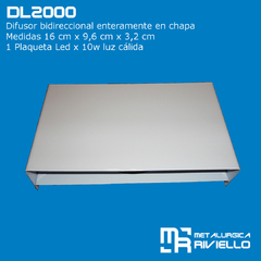 DL2000 - Difusor en chapa con plaqueta de led. Ultra chato y elegante!! - comprar online