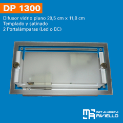 DP1300 - Difusor Para Pared 2 Luces En Vidrio Plano Dibujo Único!! - comprar online