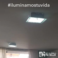 Imagen de P501 - Plafón Para 2 Luces Led En Vidrio Plano Con Diseño Único!!
