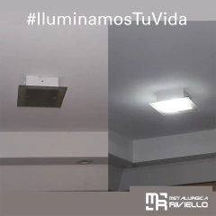 P502 - Plafón Artesanal Para 1 Luz Led O Bc Únicos En El Mercado!! - Metalúrgica Riviello