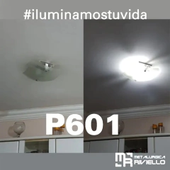 P601 - Único Plafón Para 2 Luces En Vidrio Curvo!! en internet