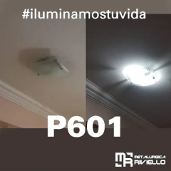 P601 - Único Plafón Para 2 Luces En Vidrio Curvo!!