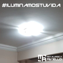 P601 - Único Plafón Para 2 Luces En Vidrio Curvo!! - Metalúrgica Riviello