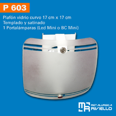 P603 - Plafones En Vidrio Curvo Para Lampara Mini Distintos A Todos - comprar online