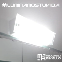 PB400 - Plafón De 2 Luces Para Pared Con 2 Vidrios Ideal Para Baño!! - tienda online
