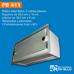 PB411 - Plafón Recto 1 luz LED / Bajo Consumo Ideal para Baño o Pasillo!! - comprar online