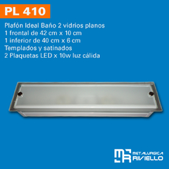 PL410 - Plafón con vidrios rectos y Led removible sin igual en el mercado!! - comprar online